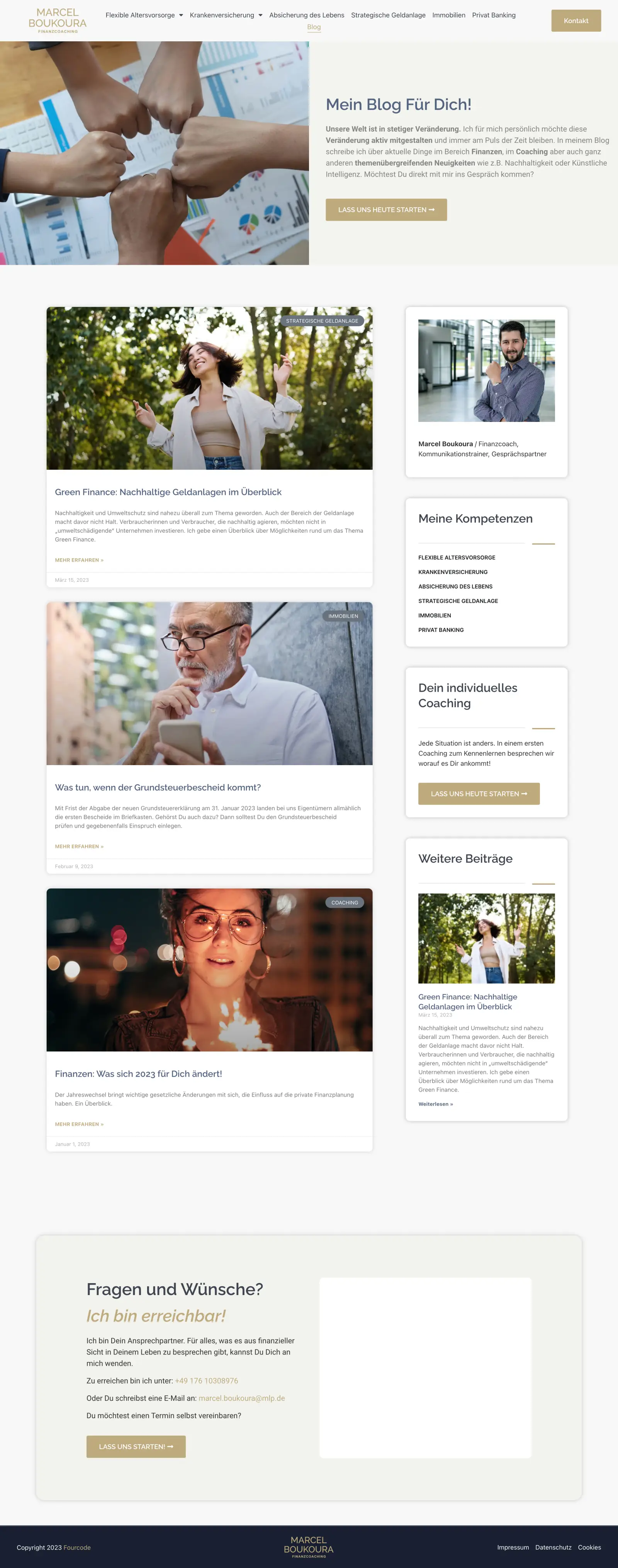 Marcel Boukoura, Blog